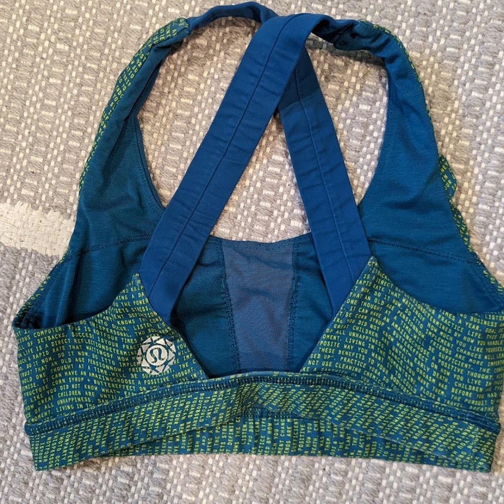 Size 4 Limited Edition 2016 Seawheeze Lululemon Run: Stuff your Bra sports Bra